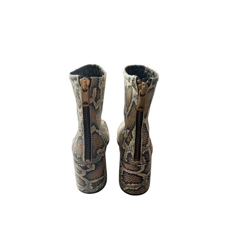 Scotch &Soda Maison Scotch Snake Print Block Heel Boots SZ 10 (Zip Back ) - Picture 3 of 7